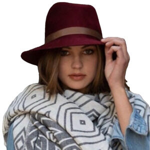 Wrap Scarf Multi Use Throw Blanket Free Hand Aztec Design Loom Weave 2 Side